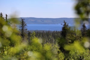 Järvimaisemaa Riisitunturin laelta