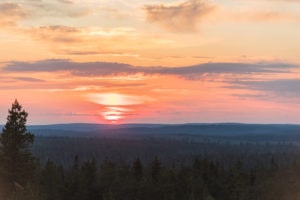 Posion Palotunturin auringonlasku ja maisema