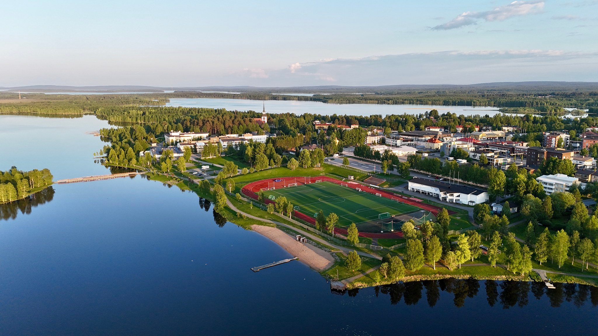Ilmakuva Kuusamon keskustasta